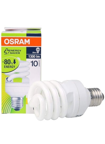 Buy Osram Dulux Mini Twist E27 Fluorescent Bulb 20W 1300Lm 865 in UAE