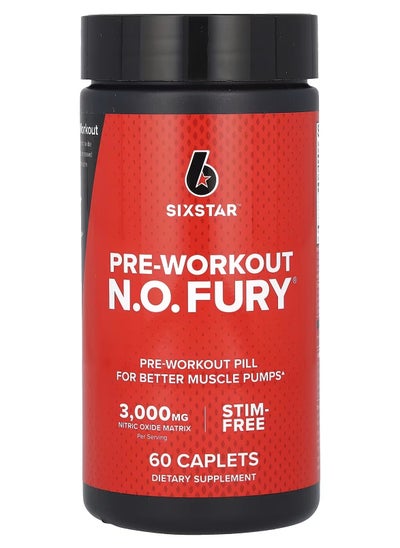 Buy Pre-Workout N.O. FURY - 60 Caplets in Saudi Arabia