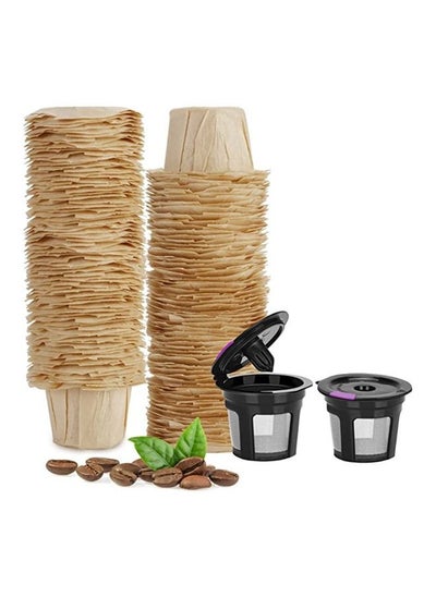 Buy Reusable K Cups For Keurig with 100 Counts Paper K Cup Filters, Compatible with Keurig Reusable Coffee Pods Filter 2 Pack, Refillable Single K CUP for Keurig Coffee Maker 2.0 & 1.0 in Saudi Arabia