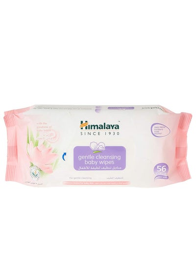 Buy Gentle Cleansing Baby Wipes Paraben Free For Sensitive Skin 56 Wipes in Saudi Arabia