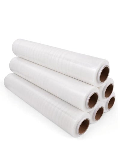 Buy 6 rolls of stretch furniture wrapping, 50 cm, 2 kilo rolls of heavy-duty stretch film paper in Egypt