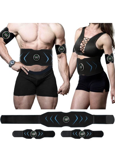 Buy EMS Muscle Stimulator, Abs Trainer Stimulator Electric Abdominal Shaping Belt, Training Belt Workout Portable Fitness Equipment Office Home for Arm & Leg in UAE