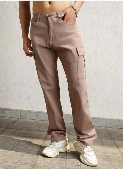 Buy Mid Rise Relaxed Fit Cargo Pants in Saudi Arabia