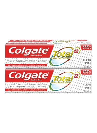Colgate Total Clean Mint Toothpaste 100ml 2 pieces price in UAE | Noon ...