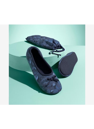 اشتري Women Ballerina Slippers, Navy Blue في الامارات