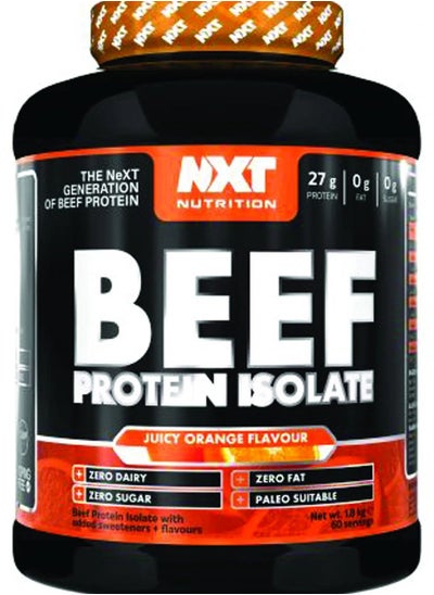 Buy Beef Protein Isolate Juice Zero Dairy Orange 60 Servings 1800g in UAE