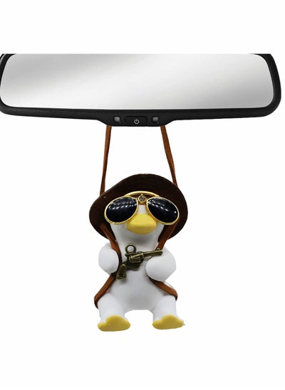 Buy Swing Duck Car Ornament, Cute Duckling Automotive Rearview Mirror Interior，Pendant for Indoor Room Home Decor in UAE