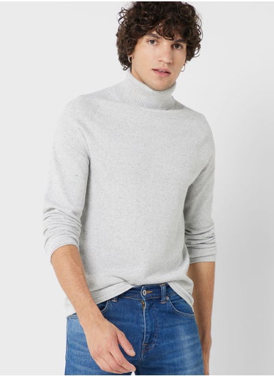 Buy Turtle Neck Knitted Pullover in UAE