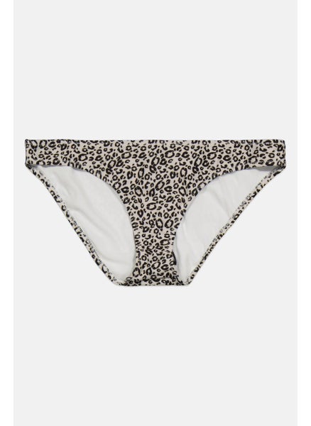 Buy Women Animal Print Bikini Bottom, Black/White in UAE