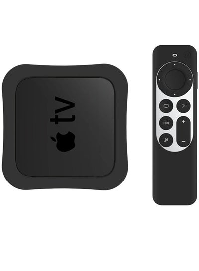 اشتري Case for Apple TV 4K Box and 2nd Gen Siri Remote Control Case 2022 2021, Silicone Drop Protective Cover for 4th/5th Generation TV Box في الامارات