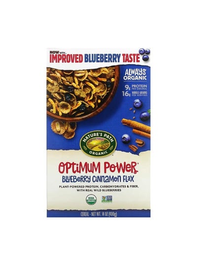Buy Organic Optimum Power Cereal Blueberry Cinnamon Flax 14 oz 400 g in UAE