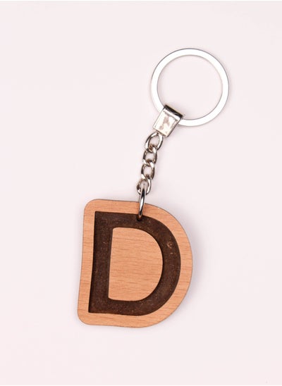 Buy D Letter Keychain Wood in Egypt