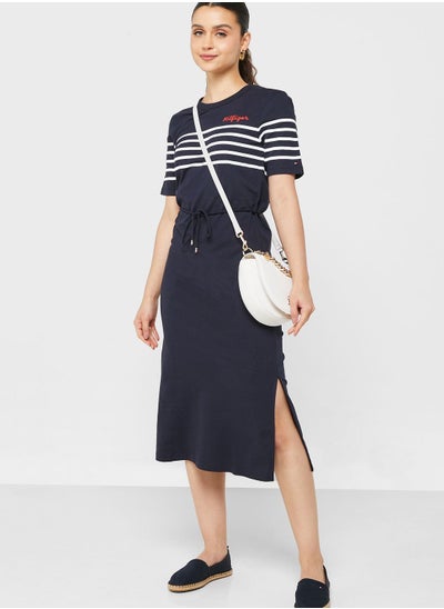 Buy Striped Knitted Dress in UAE