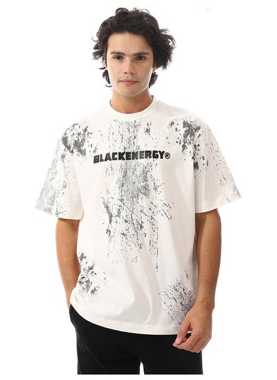 اشتري "Black Energy" Printed White T-Shirt في مصر