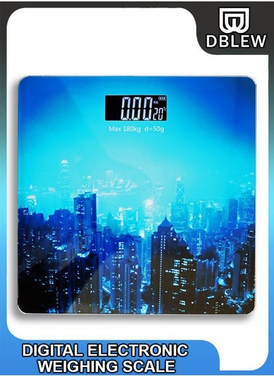 اشتري 3D Automatic Personal Digital Weighing Smart Scale Intelligent Electronic Household Machine With LCD Display Accurate Body Fat Weight Measurement For Bathroom Kitchen Home Office lbs/kg في الامارات