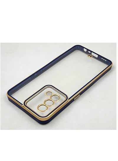 Buy Oppo A74 Gold Camera Phone Case Soft & Full Protection - Blue in Egypt