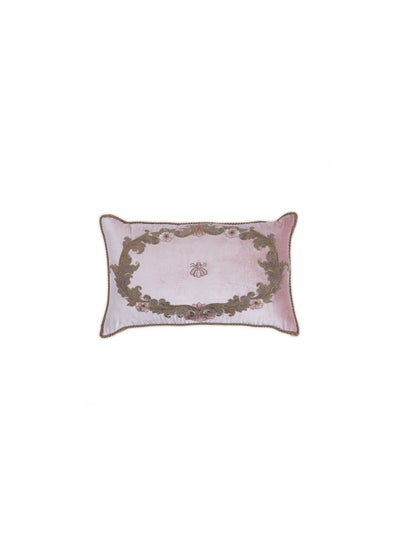 اشتري Calista Hand Embroidered Filled Cushion 30x50cm - Blush في الامارات