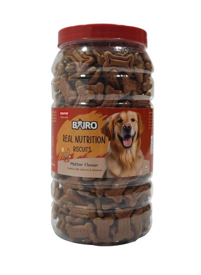 Buy bairo real nutrition dog biscuits motton flavour 500gram in UAE