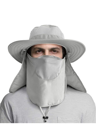 Buy Cap Fishing Hats with Face Mask Outdoor Sun Protection in Saudi Arabia