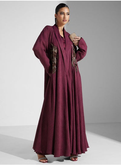 Buy Embellished Flared Sleeve Abaya in UAE