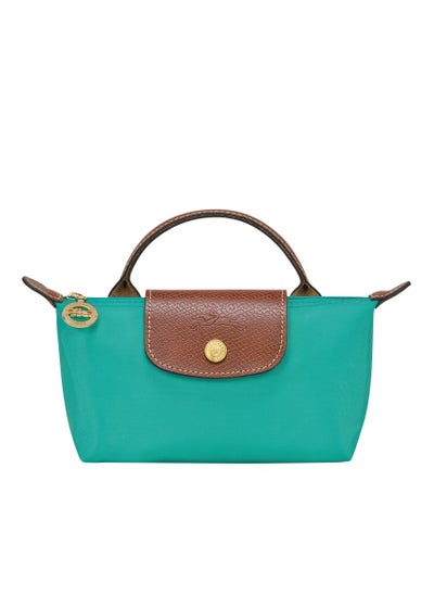 Buy Longchamp Women's Mini Makeup Bag, Handbag, Shoulder Bag Turquoise blue Classic in UAE