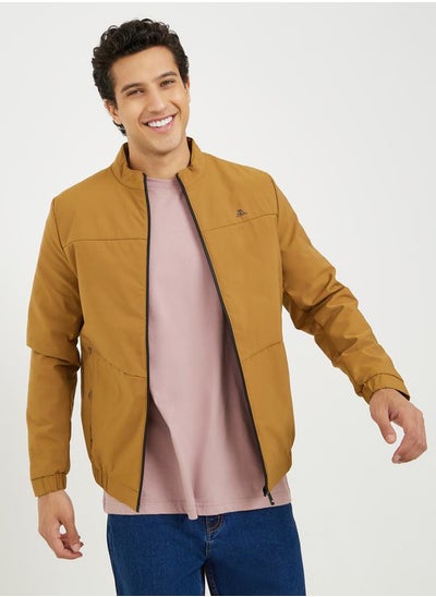 Buy Solid Jacket with Zip Closure in Saudi Arabia