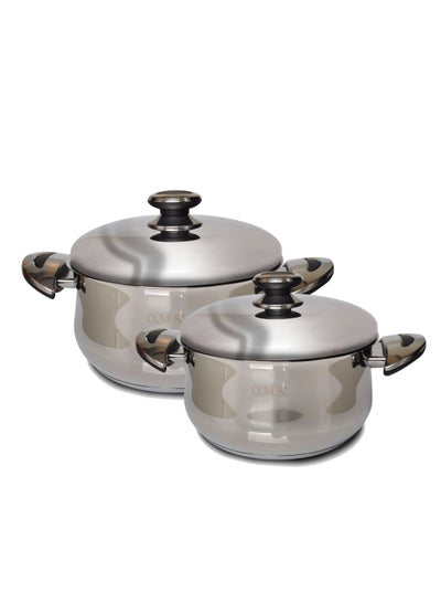 Buy 4 Pieces of Stainless Steel Cookware Set With Lid in Saudi Arabia