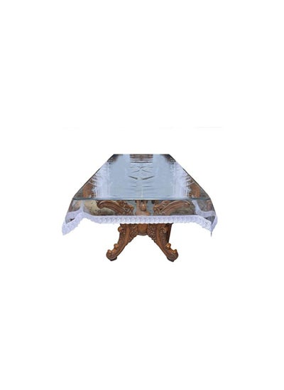 اشتري Heat Resistant Easy Clean Waterproof Plastic Table Cover Crystal Clear PVC Tablecloth Protector 150 * 180 في مصر