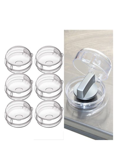 اشتري Transparent Stove Knob Covers Kitchen Gas Stove Knob Covers Safety Oven Knob Covers Toddler Child Proof Kitchen Safety Guard Easy to Install for Home Kitchen في السعودية