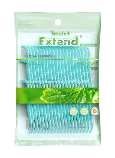 Buy 100-Piece Dental Floss Interdental Brush Teeth Stick Toothpicks in Saudi Arabia