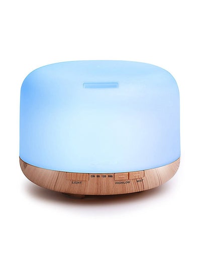 Buy Essential Oil Diffuser, 500 Ml Aromatherapy Diffuser, Ultrasonic Humidifier, With Timer And Automatic Shut-Off Safety Switch Without Water, 7 Led Light Colors in UAE