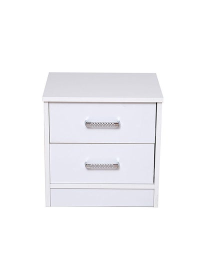 اشتري Astoria Night Stand Multifunctional Bedside Table Space Saving Nightstand End Table Storage Modern Design Furnitures for Bedroom - White في الامارات