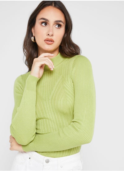 Buy High Neck Knitted Sweater in UAE