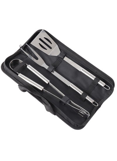 Buy Pack of Three BBQ Tools Set- RF11678 Stainless Steel Tools, Includes a Fork, a Tong and a Grill Spatula Perfect for Indoor, Camping, Hiking and Other Outdoor Entertainment Strong, Sturdy in UAE