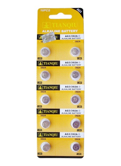 Buy TIANQIU 10PCS Ag3 Lr41 392 Sr41Sw Alkaline Battery in Saudi Arabia