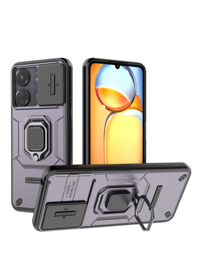 Buy For Xiaomi Redmi 13C / Poco C65 Phone Case , Built-in Sliding Camera Case, Military Heavy Duty Protective Phone Case in Saudi Arabia