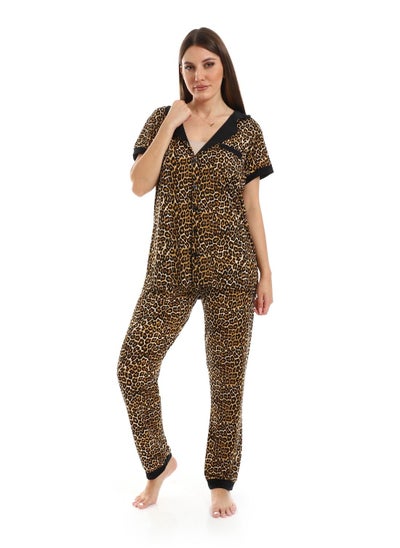 Buy Women Pajama Set With Pants And Button Design in Egypt