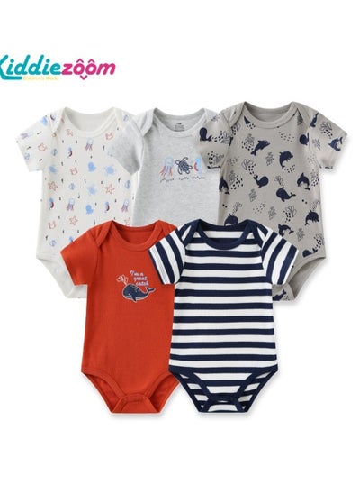 Buy Pure Cotton Children's Clothing Five-Piece Set Breathable And Comfortable Baby Clothes in UAE