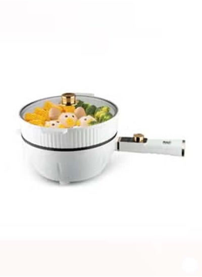 اشتري RAF Multi-Function Electric Pot With Long Handle & Adjustable Temperature Knob 1300W 5L+4L Capacity في الامارات