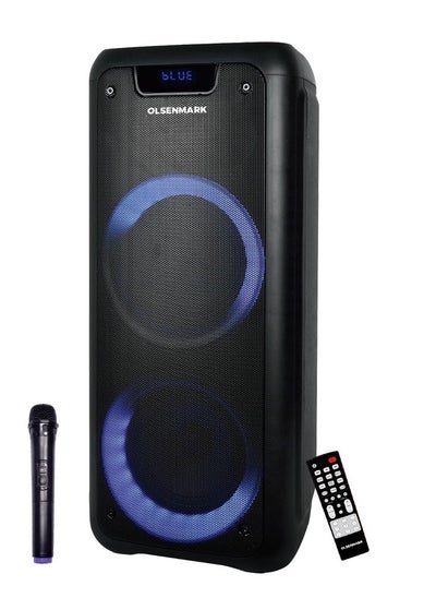 Buy Rechargeable Party Speaker, 2*6.5 Inch 12000W PMPO USB TF BT Remote LED Display in UAE