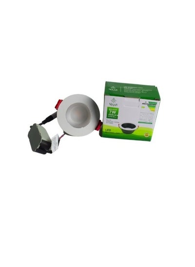 Buy LED lamp with a circular design, recessed LED lamp for the ceiling, wall and garden, 455 lumens, 7 watts, 3000 Kelvin, Yellow daylight in Saudi Arabia