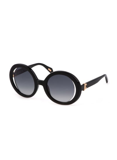 اشتري Women's Round Shape  Acetate Sunglasses SJC028 510700 - Lens Size: 51 Mm - Shiny Black في الامارات