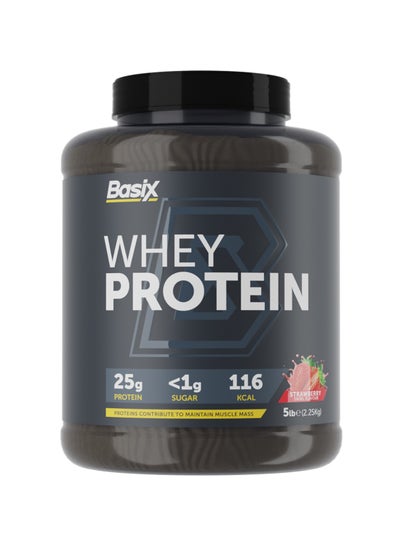 Buy Basix - Muscle Whey Protein - Strawberry Swirl - 5Lb. 2.25 Kg in UAE