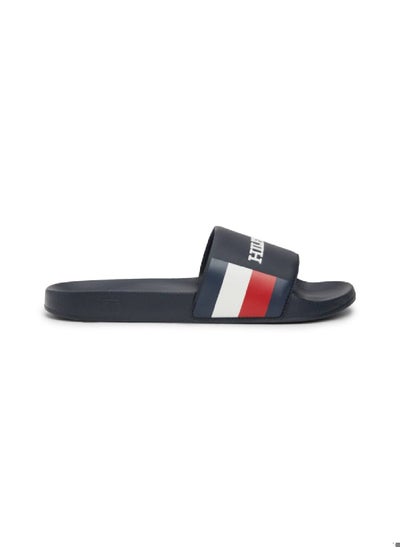 Buy Men's Pool Slides - Polyester, Blue in UAE