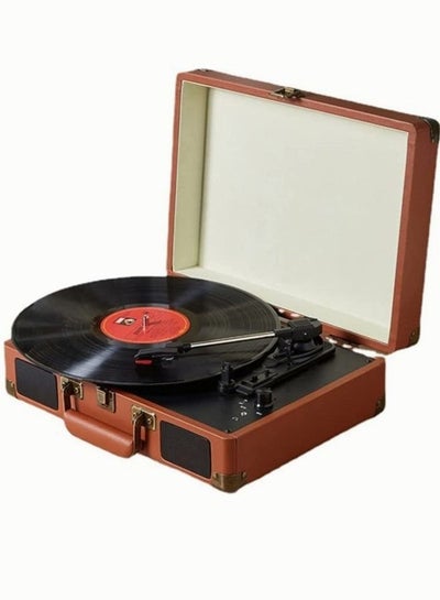 Buy bluetooth portable suitcase record player with built-in speaker in Saudi Arabia