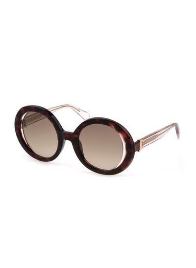 اشتري Women's Round Shape  Acetate Sunglasses SJC028 5109JC - Lens Size: 51 Mm - Shiny Red Havana في السعودية