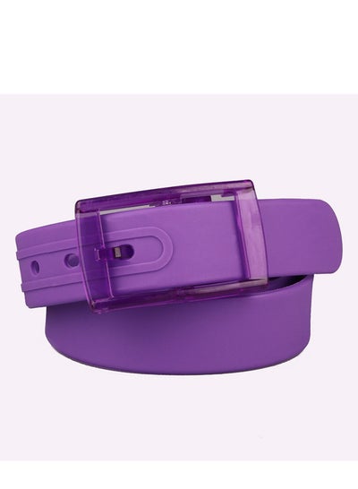 اشتري High Quality Silicone Belt For Men And Women 116.5cm  Purple في السعودية