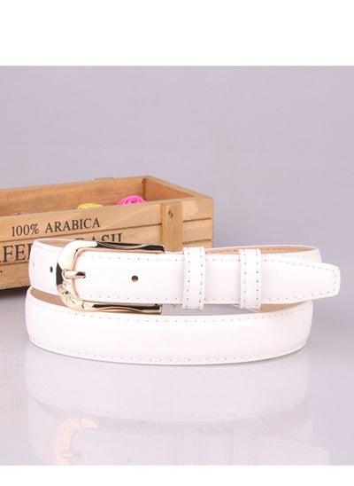 Buy All Kinds Of Women's Pu Leather Pin Buckle Decorative Leisure Belt 105cm White in UAE