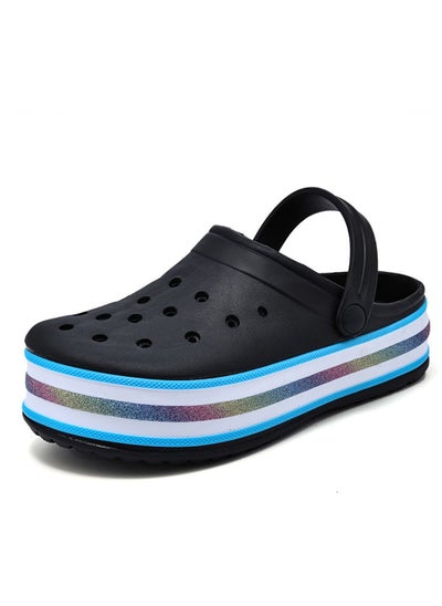 Buy Summer Ladies Thick Bottom Not Open Toe With Holes Slippers in UAE