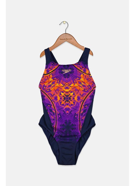 اشتري Women Non Padded Printed One Piece Swimsuit, Purple Combo في السعودية